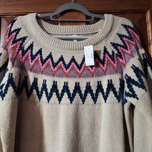 Maurices Fair Isle Sweater - NEW WITH TAGS